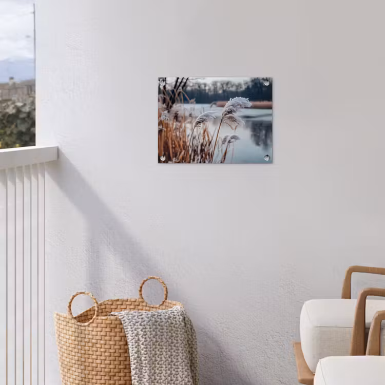 Tuinposter - Riet - Gras - Natuur - Winter - Meer — 3