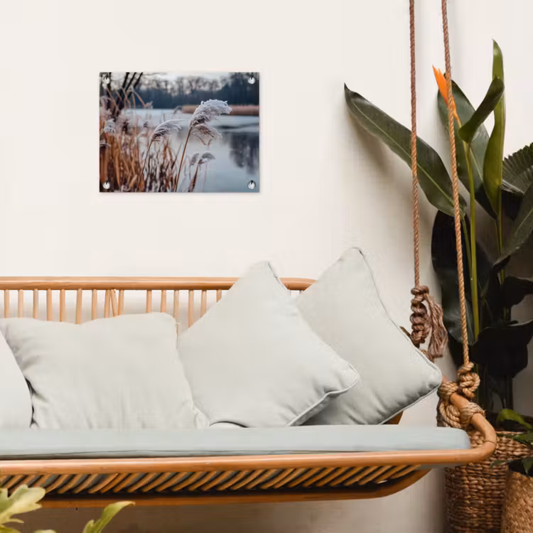 Tuinposter - Riet - Gras - Natuur - Winter - Meer — 5