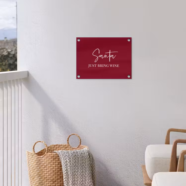 Tuinposter - Santa - Wine - Rood - Kerst - Kerstman — 3