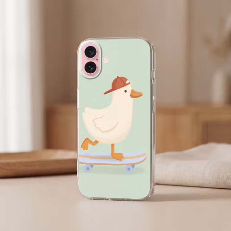 Telefoonhoesje - Vogel - Skateboard - Dieren - Cartoon - Speels — 3