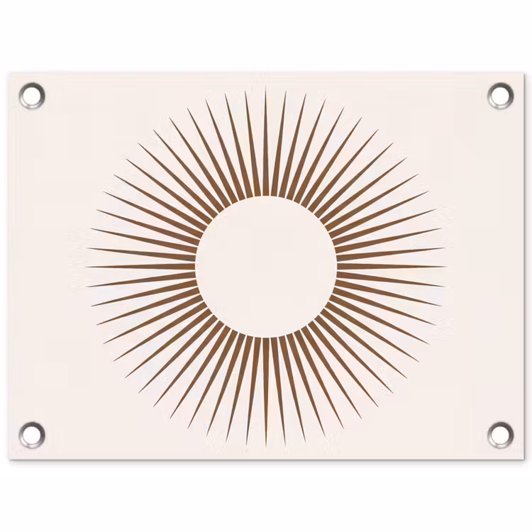 Tuinposter - Abstract - Zon - Symbool - Modern - Beige — 1
