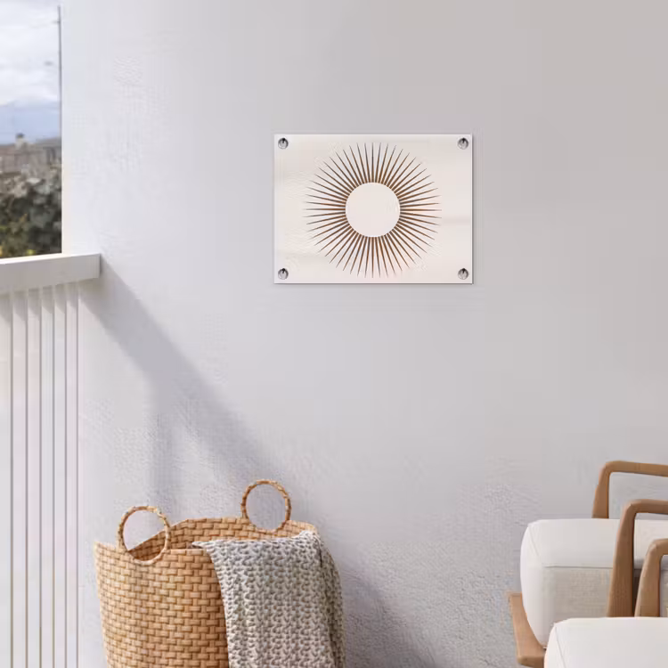 Tuinposter - Abstract - Zon - Symbool - Modern - Beige — 3