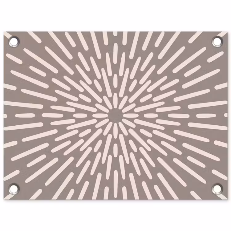 Tuinposter - Patroon - Stralen - Abstract - Modern - Grijs — 1