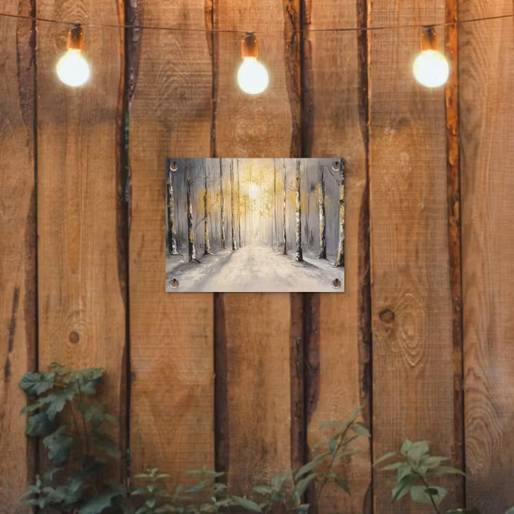 Tuinposter - Winter - Abstract - Sneeuw - Natuur - Zon — 2