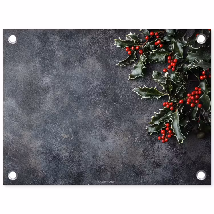 Tuinposter - Winter - Hulst - Kerst - Beton — 1