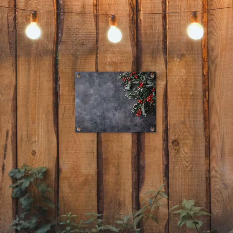 Tuinposter - Winter - Hulst - Kerst - Beton — 2