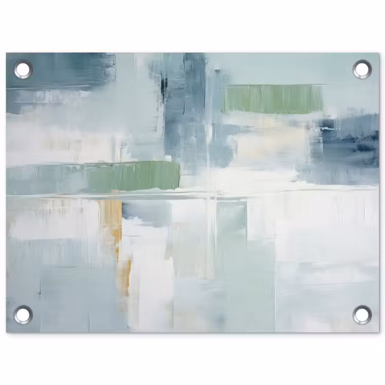 Tuinposter - Verf - Moderne kunst - Abstract - Grijs — 1
