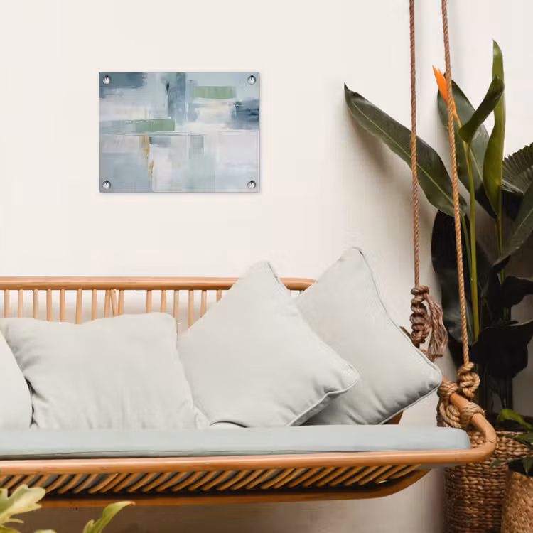 Tuinposter - Verf - Moderne kunst - Abstract - Grijs — 5