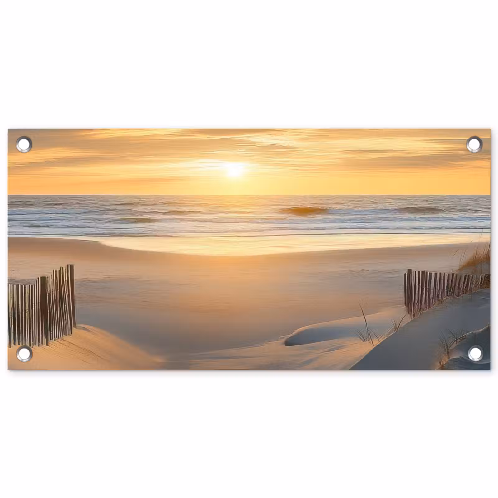 Tuinposter - Strand - Duinen - Zonsondergang — 1