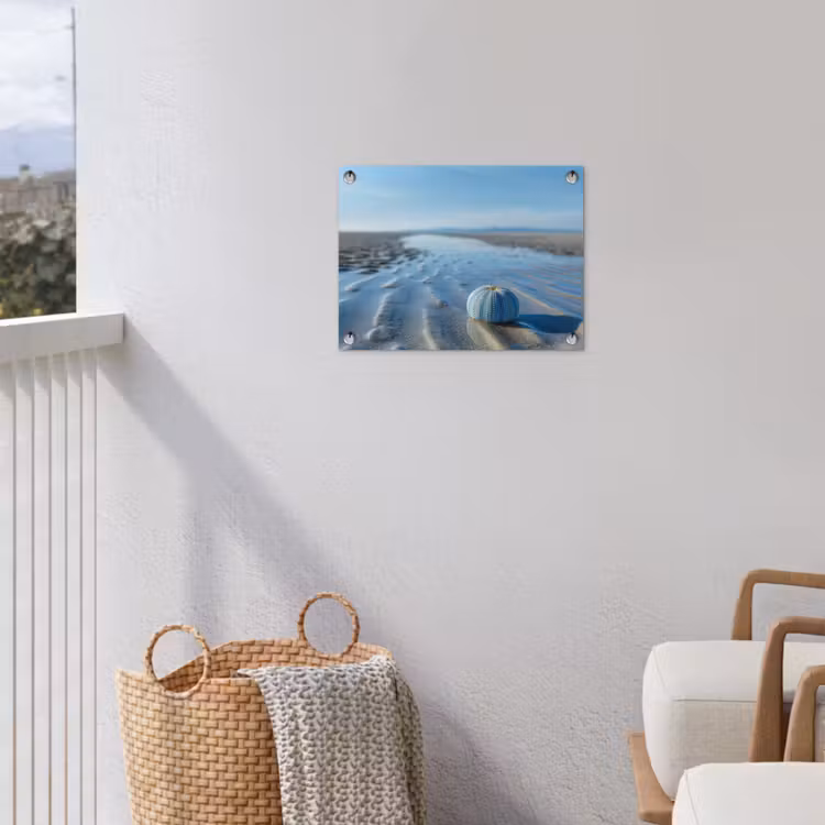 Tuinposter - Strand - Schild - Water - Blauw — 3
