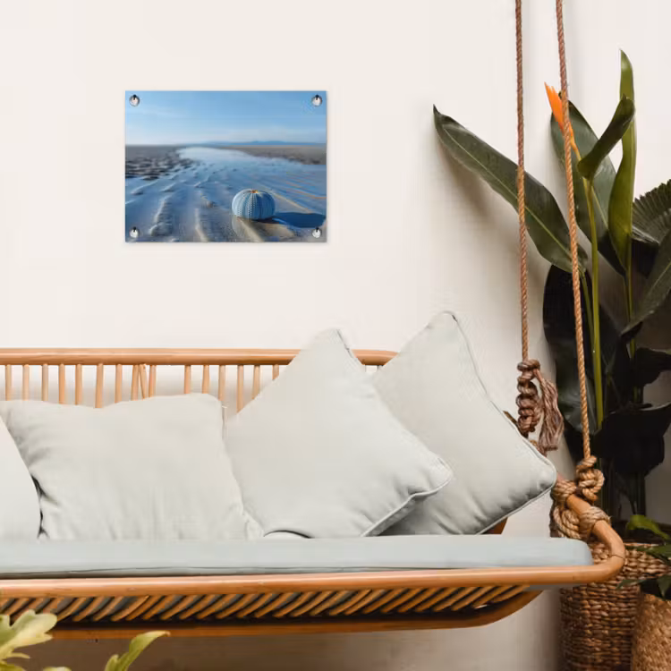 Tuinposter - Strand - Schild - Water - Blauw — 5