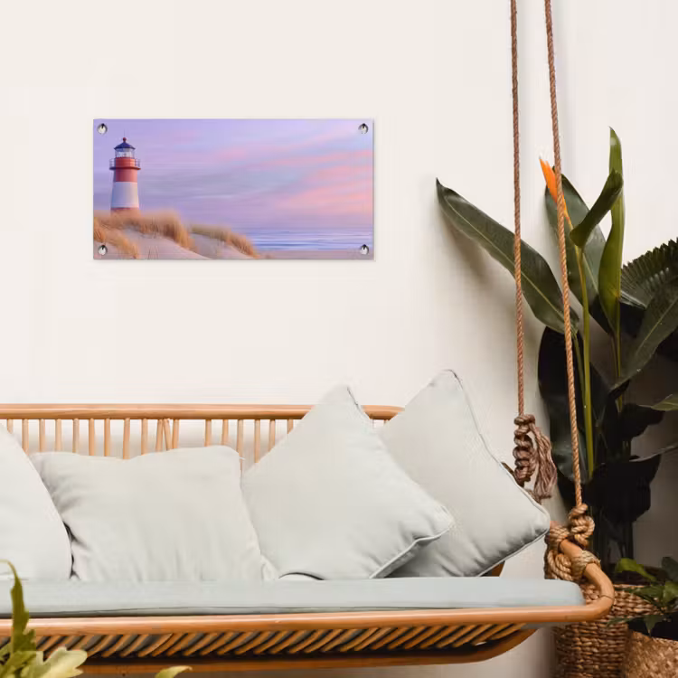 Tuinposter - Vuurtoren - Duinen - Zonsondergang — 5