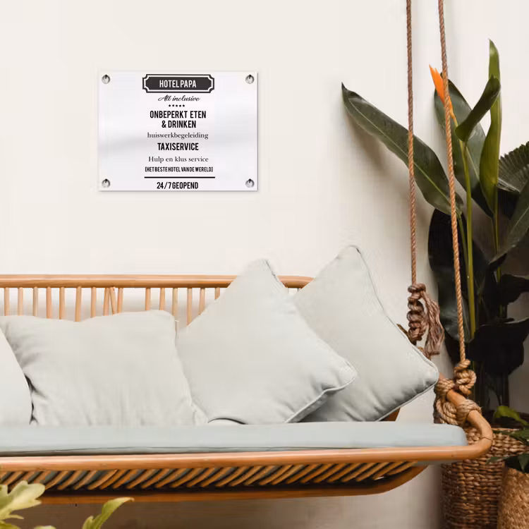 Tuinposter - Spreuken - Hotel papa - Quotes - Vader — 5
