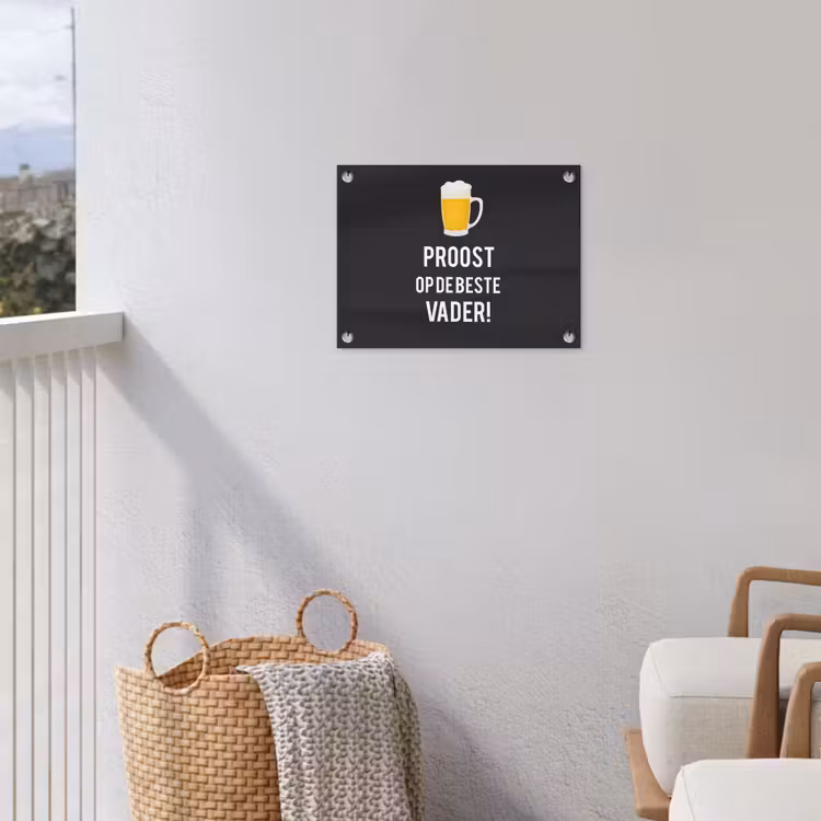 Tuinposter - Spreuken - Proost op de beste vader - Quotes - Papa — 3