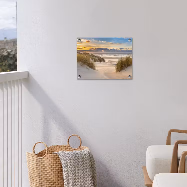 Tuinposter - Strand - Duin - Gras - Zonsondergang - Zee — 3