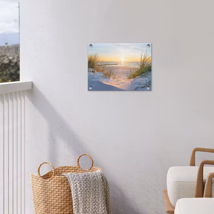 Tuinposter - Strand - Zon - Duin - Gras - Zand - Horizon — 3