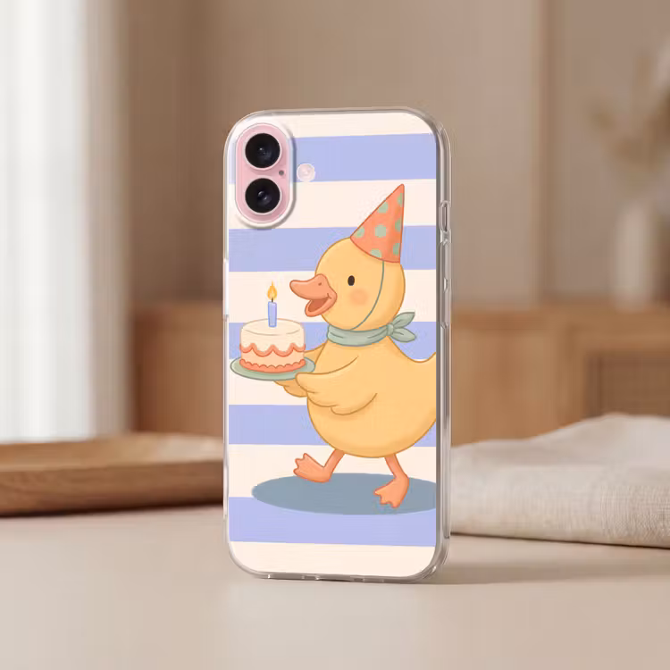 Telefoonhoesje - Vogel - Feest - Taart - Kinder - Illustratie — 3