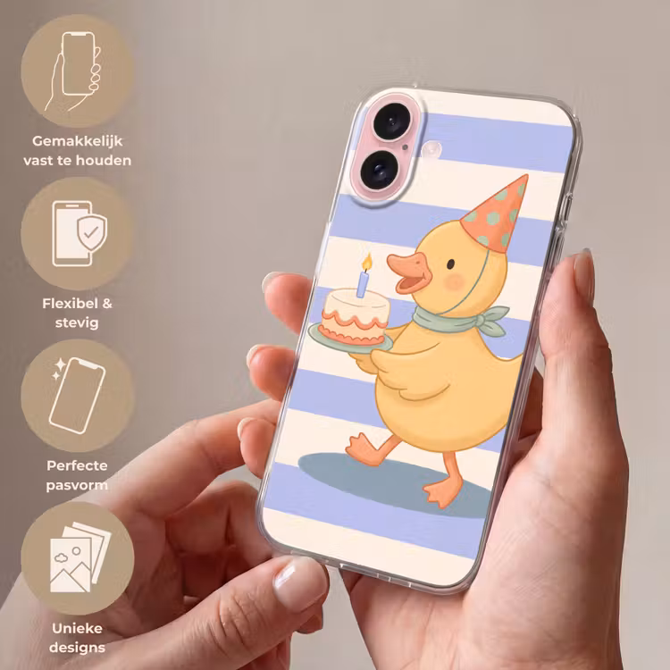 Telefoonhoesje - Vogel - Feest - Taart - Kinder - Illustratie — 4