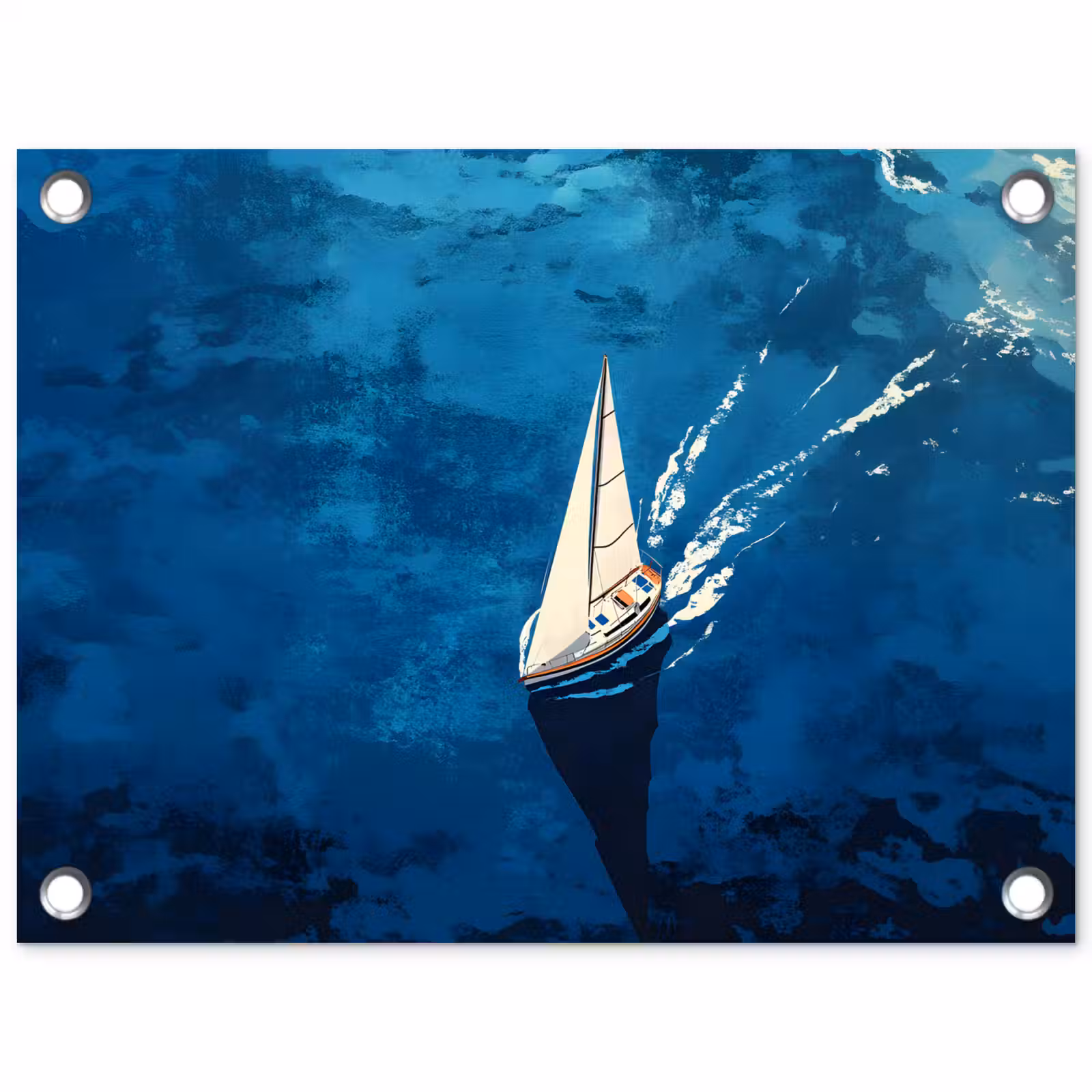 Tuinposter - Zeilboot - Water - Abstract - Schaduw — 1