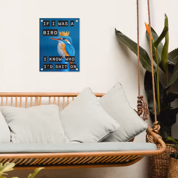 Tuinposter - Vogel - Decoratie - Ijsvogel - Blauw — 5
