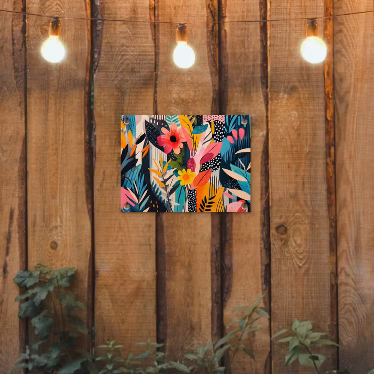 Tuinposter - Schilderij - Abstract - Bloemen - Roze — 2