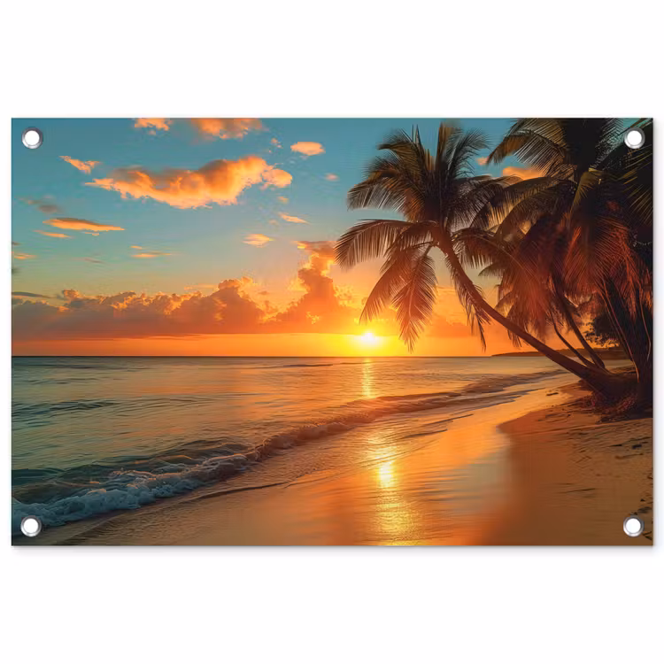 Tuinposter - Strandzonsondergang in de Tropen — 1