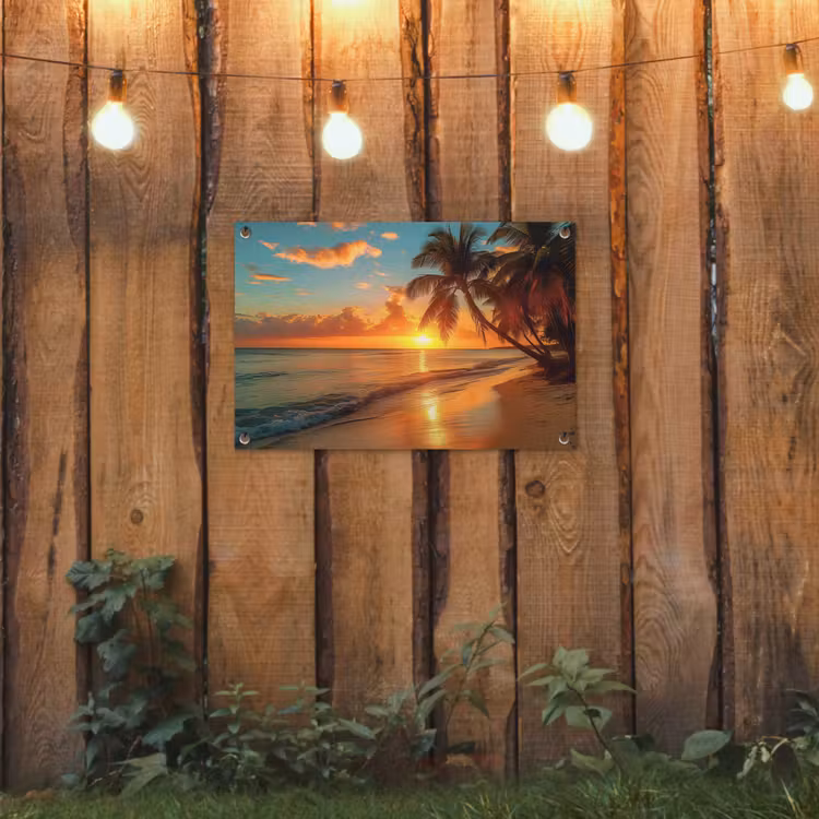 Tuinposter - Strandzonsondergang in de Tropen — 2