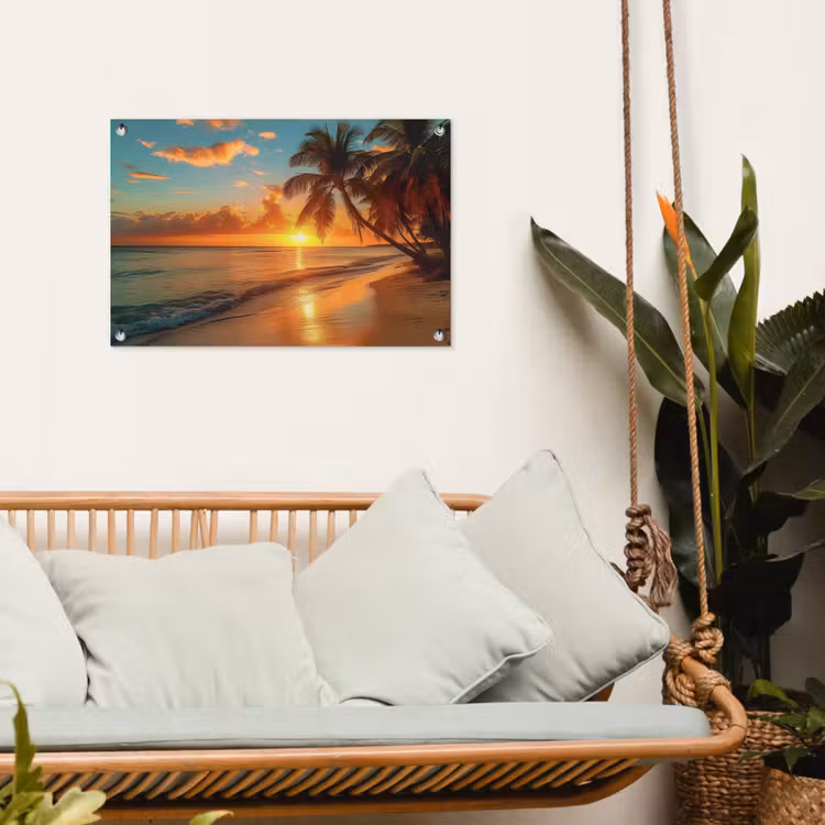 Tuinposter - Strandzonsondergang in de Tropen — 5