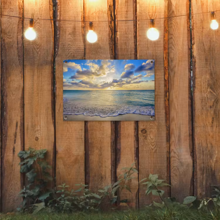 Tuinposter - Zee - Strand - Wolken - Zon — 2