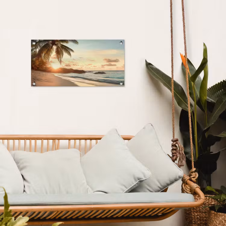 Tuinposter - Strand - Palmbomen - Oceaan - Zonsondergang — 5