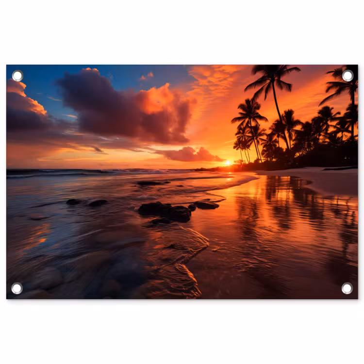 Tuinposter - Tropische Zonsondergang — 1