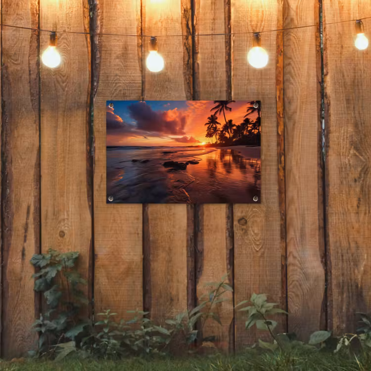 Tuinposter - Tropische Zonsondergang — 2