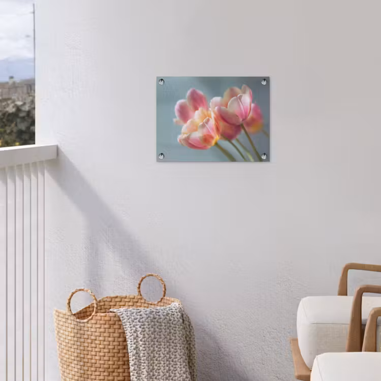 Tuinposter - Tulpen - Roze - Stelen — 3