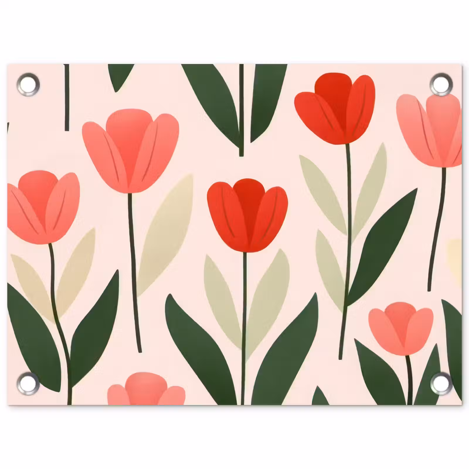 Tuinposter - Tulpen - Modern - Roze — 1