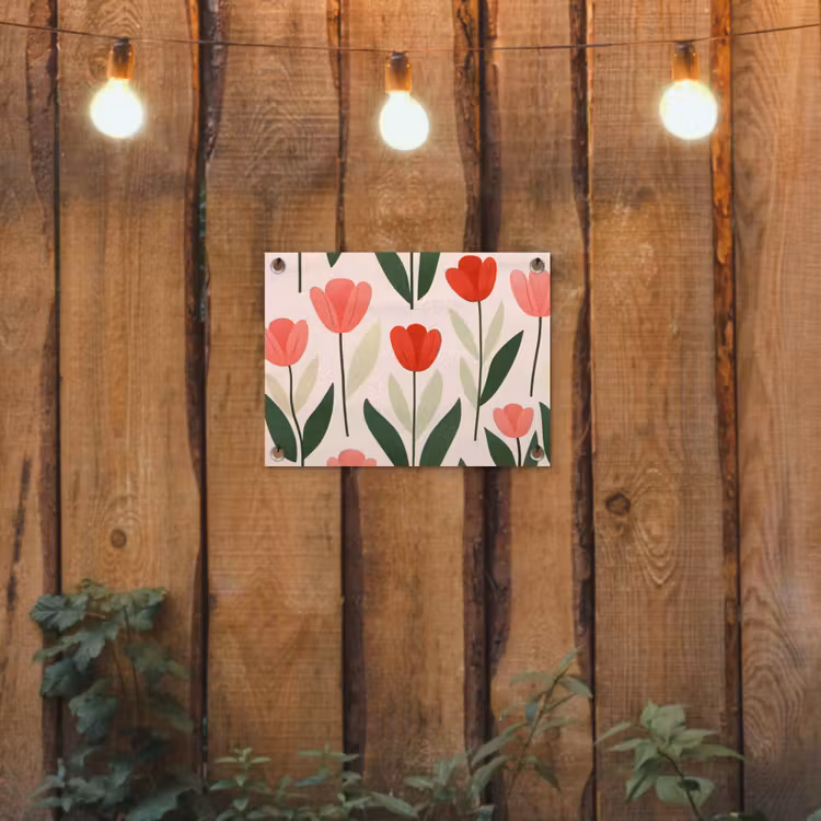 Tuinposter - Tulpen - Modern - Roze — 2