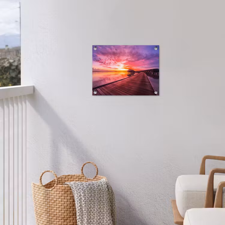 Tuinposter - Steiger - Water - Zon - Roze - Horizon — 3