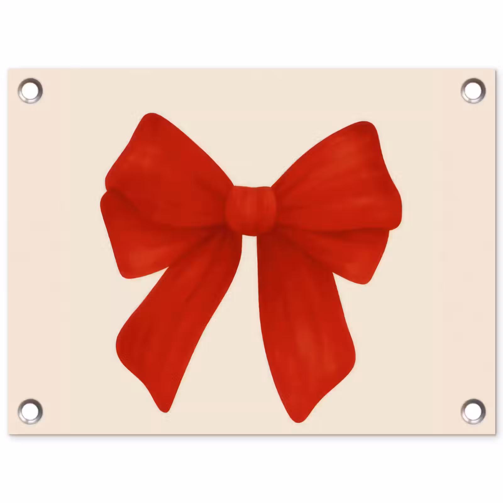 Tuinposter - Strik - Symmetrisch - Rood - Lint — 1