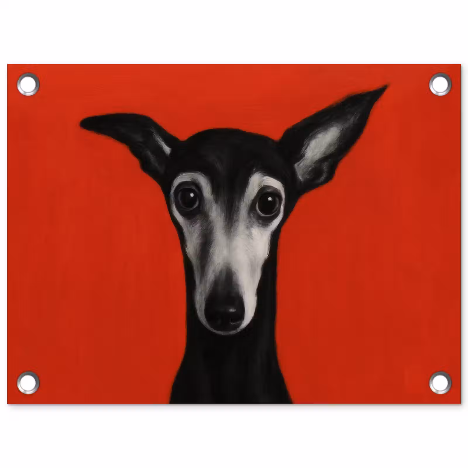 Tuinposter - Windhond - Minimalistisch - Rood — 1