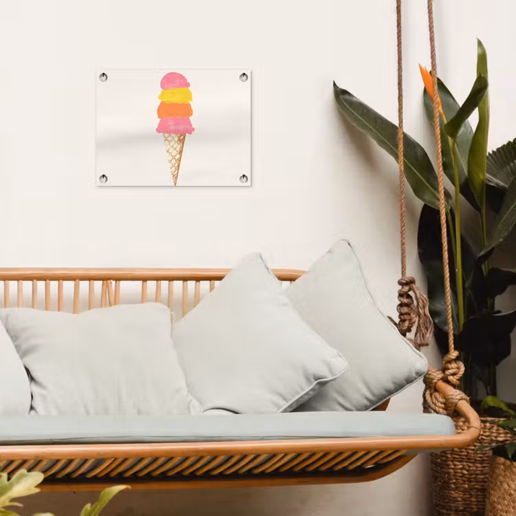 Tuinposter - Schepijs - Hoorntje - Illustratie - Minimalistisch — 5