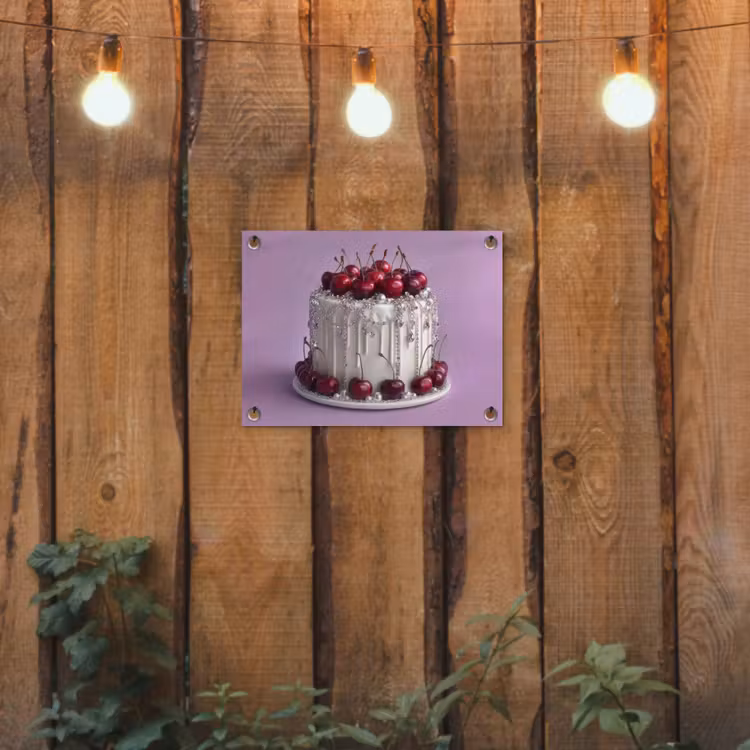 Tuinposter - Taart - Kersen - Juwelen - Rood — 2