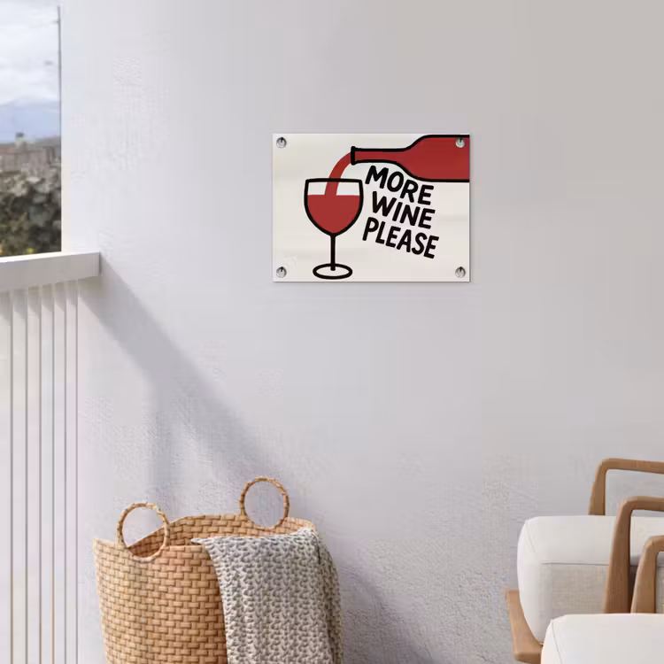 Tuinposter - Wijnfles - Quote - Rood - Glas — 3