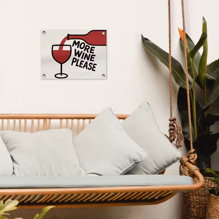 Tuinposter - Wijnfles - Quote - Rood - Glas — 5