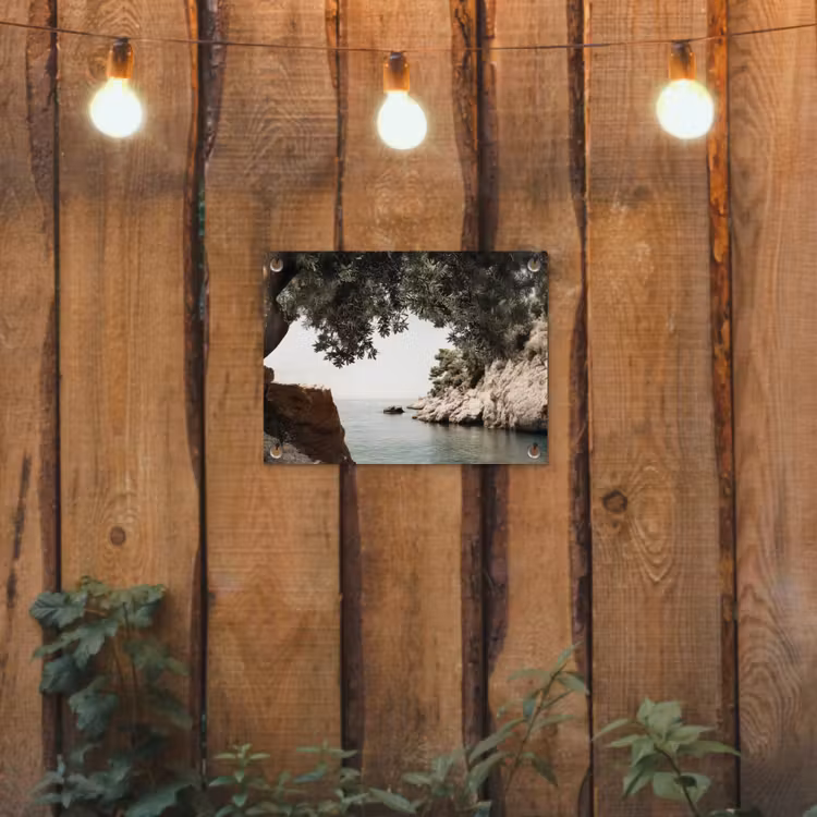 Tuinposter - Rotsen - Zee - Boom - Groen — 2