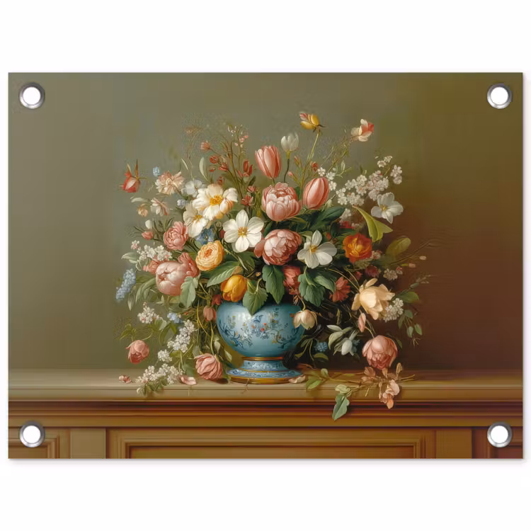 Tuinposter - Vaas - Pastel - Kleuren - Bloemen — 1