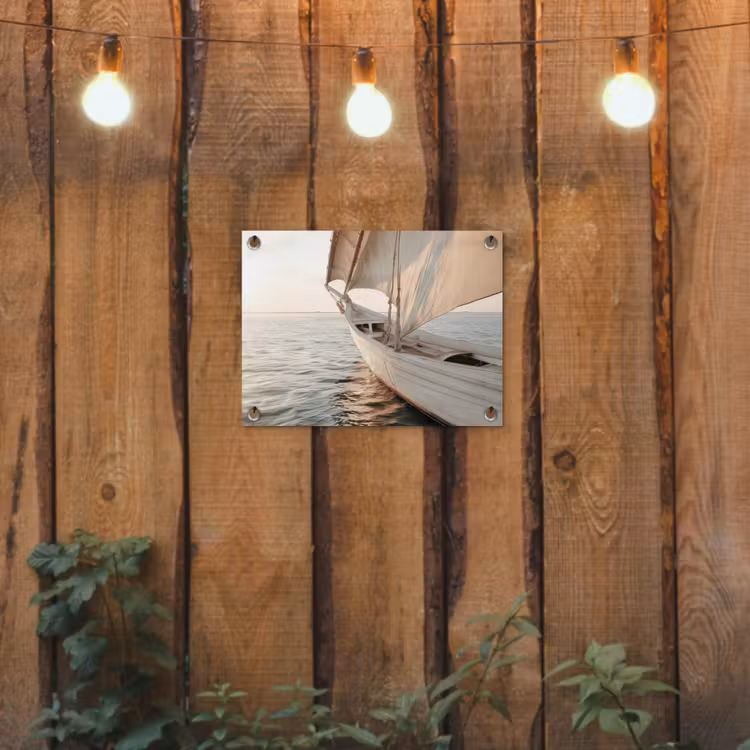 Tuinposter - Zeilboot - Zee - Beige - Zon — 2