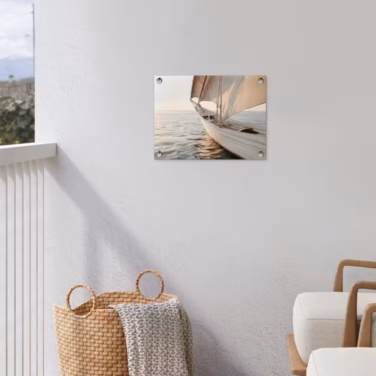 Tuinposter - Zeilboot - Zee - Beige - Zon — 3