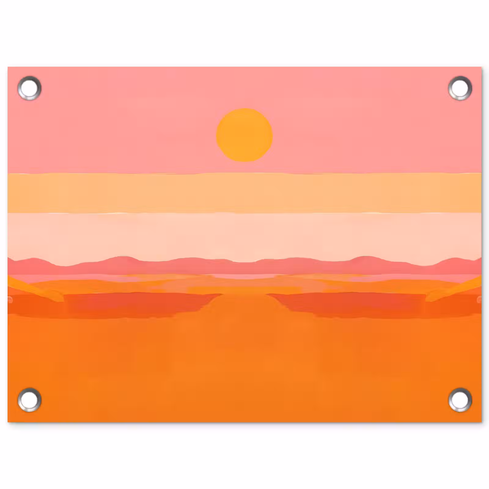 Tuinposter - Zon - Abstract - Landschap - Oranje — 1