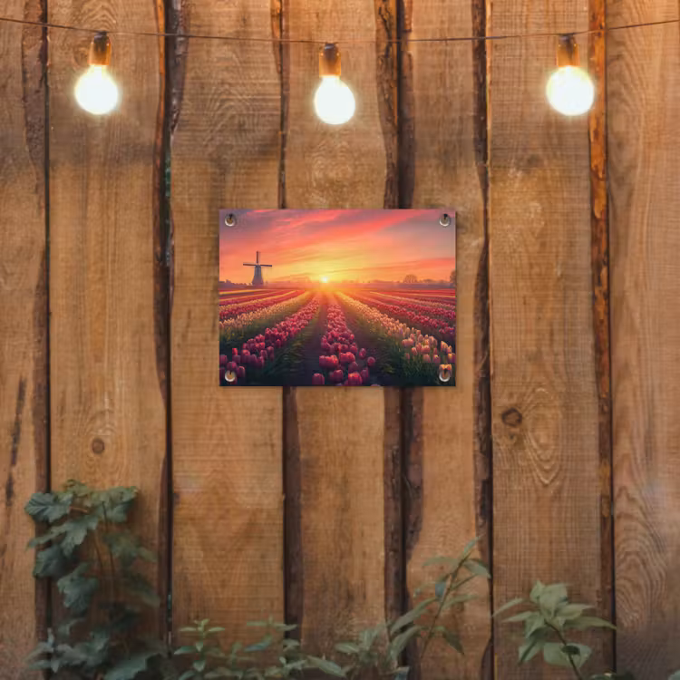 Tuinposter - Windmolen - Zonsondergang - Landschap — 2