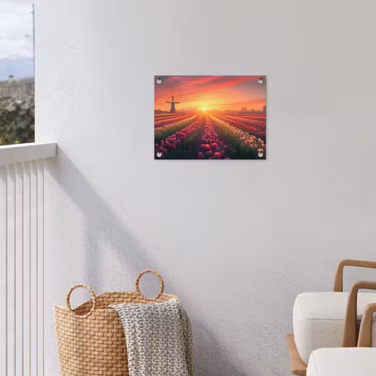 Tuinposter - Windmolen - Zonsondergang - Landschap — 3