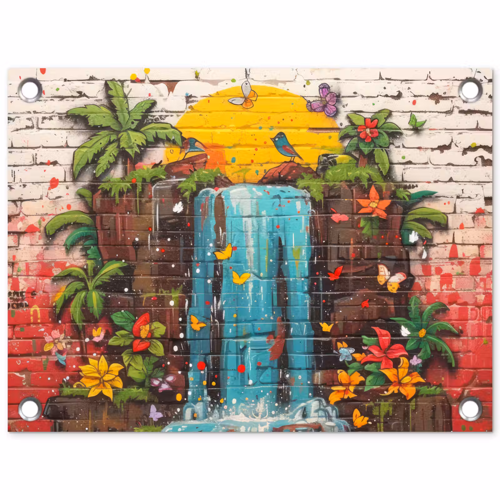 Tuinposter - Waterval in Straatkunst — 1